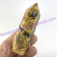 MeldedMind Crazy Lace Agate Obelisk 3.07in Tower Altar Decor Point 277