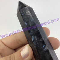 MeldedMind Arfvedsonite Obelisk 3.83in Crystal Black Amphibole 293