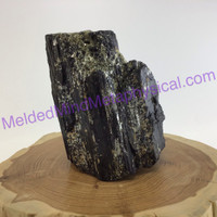 MeldedMind Black Rough Tourmaline Specimen 4.52in Grounding Energy 533