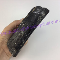 MeldedMind Black Rough Tourmaline Specimen 6.01in Grounding Energy 534