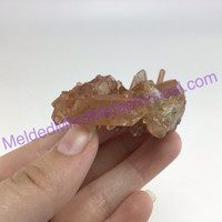 MeldedMind Tangerine Quartz Cluster Specimen 2.56in Orange Sunfire 018