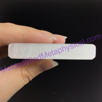 MeldedMind Polished Satin Spar Selenite Square 2.5x2.5x.5in Energy Cleanser 159