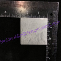 MeldedMind Polished Satin Spar Selenite Square 2.5x2.5x.5in Energy Cleanser 160