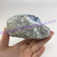MeldedMind Raw Celestite Cluster Specimen 4.19in Natural Blue Crystal 506