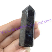 MeldedMind Arfvedsonite Obelisk 2.22in Crystal Black Amphibole 118