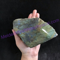 MeldedMind Single Flash Labradorite Specimen Spiritual One Side Polished 172