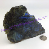 MeldedMind Double Flash Labradorite Specimen Spiritual One Side Polished 173