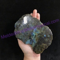 MeldedMind Double Flash Labradorite Specimen Spiritual One Side Polished 171