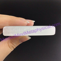 MeldedMind Polished Satin Spar Selenite Square 2.5x2.5x.5in Energy Cleanser 161