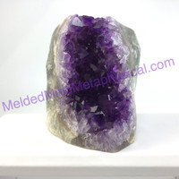 MeldedMind Natural Polished Grade A Cut Based Amethyst Geode 3.69in Décor 716