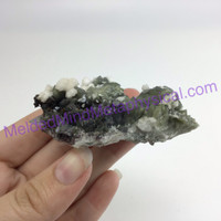 MeldedMind Calcite on Faden Quartz Specimen 2.67in Mineral Crystal Healing 662