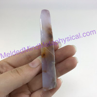 MeldedMind Natural Polished Blue Chalcedony Wand 3.36in Freeform Artist 669