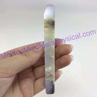 MeldedMind Natural Polished Blue Chalcedony Wand 4.37in Freeform Artist 670