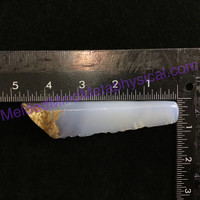 MeldedMind Natural Polished Blue Chalcedony Wand 4.71in Freeform Artist 673