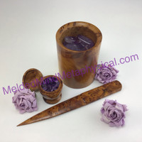 MeldedMind Unique Desk Set made with Thuya Wood Office Desk Home 227