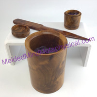 MeldedMind Unique Desk Set made with Thuya Wood Office Desk Home 997