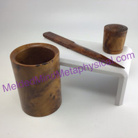 MeldedMind Unique Desk Set made with Thuya Wood Office Desk Home 997