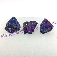 MeldedMind Set of 3 XS Rainbow Chalcopyrite Specimen ~22mm Mineral Power 186