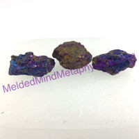 MeldedMind Set of 3 XS Rainbow Chalcopyrite Specimen ~25mm Mineral Power 185