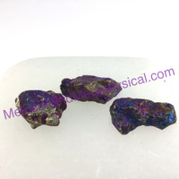 MeldedMind Set of 3 XS Rainbow Chalcopyrite Specimen ~31mm Mineral Power 184