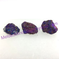 MeldedMind Set of 3 XS Rainbow Chalcopyrite Specimen ~24mm Mineral Power 183