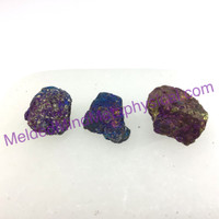 MeldedMind Set of 3 XS Rainbow Chalcopyrite Specimen ~20mm Mineral Power 181