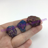MeldedMind Set of 3 XS Rainbow Chalcopyrite Specimen ~20mm Mineral Power 181
