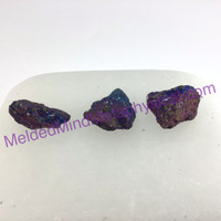 MeldedMind Set of 3 XS Rainbow Chalcopyrite Specimen ~25mm Mineral Power 180