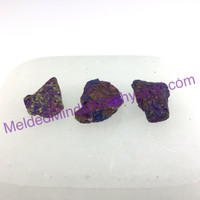 MeldedMind Set of 3 XS Rainbow Chalcopyrite Specimen ~30mm Mineral Power 190