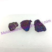 MeldedMind Set of 3 XS Rainbow Chalcopyrite Specimen ~30mm Mineral Power 190