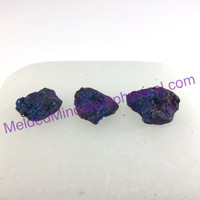 MeldedMind Set of 3 XS Rainbow Chalcopyrite Specimen ~18mm Mineral Power 189