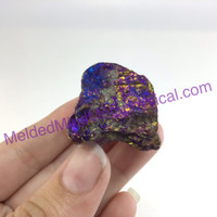 MeldedMind Rainbow Chalcopyrite Rough Specimen ~48mm Stone of Power Mineral 200