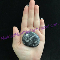 MeldedMind Spider Web Jasper Palm 1.94in Stone Smooth Black Lines Pocket 109