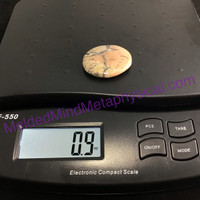 MeldedMind Brecciated "Poppy" Jasper Palm Stone 1.77in Smooth Flower Red 076