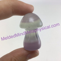 MeldedMind Purple Fluorite Carved Mushroom 1.37in Display Decor Fairy Garden 820