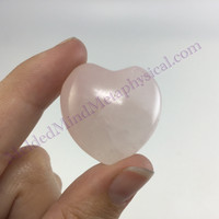 MeldedMind Rose Quartz Heart 1.18in Natural Pink Crystal Stone 894