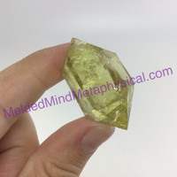 MeldedMind Double Terminated Citrine 1.48in Natural Yellow Crystal Point 023