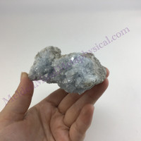 MeldedMind Raw Celestite Cluster Specimen 4.10in Natural Blue Crystal 526