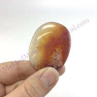 MeldedMind Snakeskin Agate Smooth Stone Palmstone 1.9in Worry Stone 308