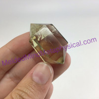 MeldedMind Double Terminated Citrine 1.33in Natural Yellow Crystal Point 027