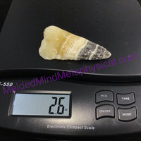 MeldedMind Phantom Banded Zebra Calcite 3.43in Natural Golden Black Crystal 167