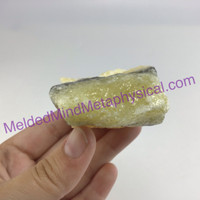 MeldedMind Phantom Banded Zebra Calcite 2.74in Natural Golden Black Crystal 166