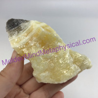 MeldedMind Phantom Banded Zebra Calcite 3.67in Natural Golden Black Crystal 165