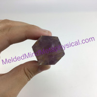 MeldedMind Purple Fluorite Obelisk 3.46in Natural Purple Crystal Point 724