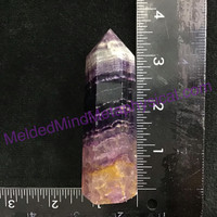 MeldedMind Purple Fluorite Obelisk 3.46in Natural Purple Crystal Point 724