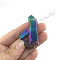 MeldedMind Titanium Aura Quartz Specimen 2.13in Rainbow Crystal 578