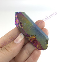 MeldedMind Titanium Aura Quartz Specimen 2.39in Rainbow Crystal 584