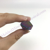 MeldedMind Titanium Aura Quartz Specimen 2.39in Rainbow Crystal 584