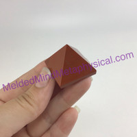 MeldedMind One (1) Red Jasper Pyramind ≈1in-1.15in Natural Red Crystal Shape 151