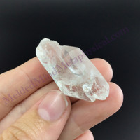 MeldedMind Twin Key Quartz 1.44in Natural White Crystal Stone 900